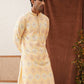 Embroidered Staight Kurtas For Men ( KO 5130Yellow )