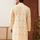 Embroidered Staight Kurtas For Men ( KO 5130Yellow )