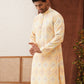 Embroidered Staight Kurtas For Men ( KO 5130Yellow )