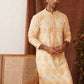 Embroidered Staight Kurtas For Men ( KO 5130Yellow )
