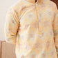 Embroidered Staight Kurtas For Men ( KO 5130Yellow )