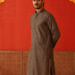 Embroidered Chikankari and Sequence Kurtas For Men ( KO 5131Dark-Grey )