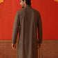Embroidered Chikankari and Sequence Kurtas For Men ( KO 5131Dark-Grey )