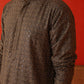 Embroidered Chikankari and Sequence Kurtas For Men ( KO 5131Dark-Grey )