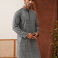 Embroidered Chikankari and Sequence Kurtas For Men ( KO 5131Grey )