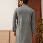 Embroidered Chikankari and Sequence Kurtas For Men ( KO 5131Grey )