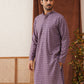 Embroidered Chikankari and Sequence Kurtas For Men ( KO 5131Purple )
