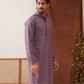 Embroidered Chikankari and Sequence Kurtas For Men ( KO 5131Purple )