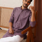 Embroidered Chikankari and Sequence Kurtas For Men ( KO 5131Purple )