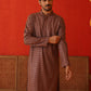 Embroidered Chikankari and Sequence Kurtas For Men ( KO 5131Rust )