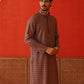 Embroidered Chikankari and Sequence Kurtas For Men ( KO 5131Rust )