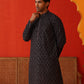 Embroidered Viscose Kurtas For Men ( KO 5132Grey )