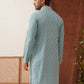 Embroidered Staight Kurtas For Men ( KO 5135Blue )