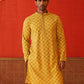 Embroidered Staight Kurtas For Men ( KO 5135Mustard )