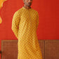 Embroidered Staight Kurtas For Men ( KO 5135Mustard )