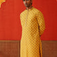 Embroidered Staight Kurtas For Men ( KO 5135Mustard )