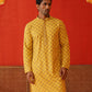 Embroidered Staight Kurtas For Men ( KO 5135Mustard )