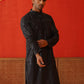 Men's Embroidered & Sequence Kurtas ( KO 5136Black )