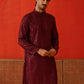 Men's Embroidered & Sequence Kurtas ( KO 5136Maroon )