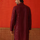 Men's Embroidered & Sequence Kurtas ( KO 5136Maroon )