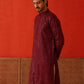 Men's Embroidered & Sequence Kurtas ( KO 5136Maroon )