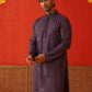 Men's Embroidered & Sequence Kurtas ( KO 5136Purple )