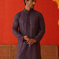 Men's Embroidered & Sequence Kurtas ( KO 5136Purple )