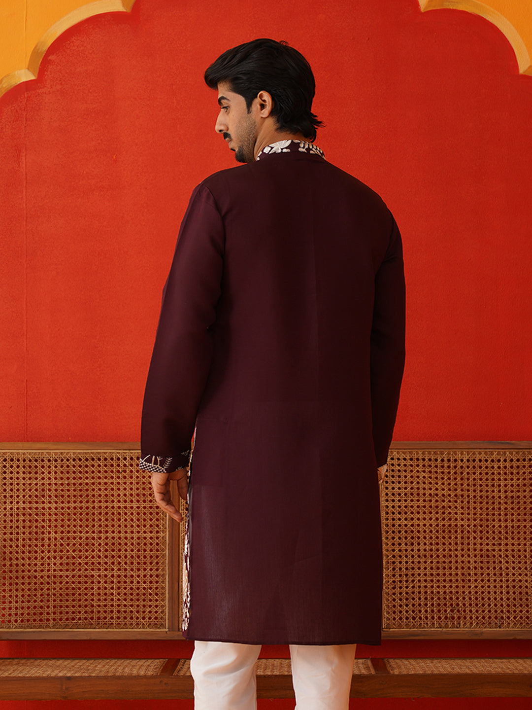 Embroidered Straight Kurtas. ( KO 5137Purple )