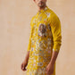 Floral Embroidered and Sequins Kurta (KO 5138 Mustard ) [FF] [L-7-8]