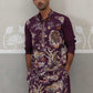 Floral Embroidered and Sequins Kurta (KO 5138 Purple ) [FF] [L-7-8]