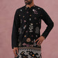 Floral Embroidered and Sequins Kurta (KO 5140 Black ) [FF] [D-5-6 & C5-6]