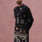 Floral Embroidered and Sequins Kurta (KO 5140 Black ) [FF] [D-5-6 & C5-6]