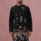 Floral Embroidered and Sequins Kurta (KO 5140 Black ) [FF] [D-5-6 & C5-6]