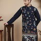 Floral Embroidered and Sequins Kurtas ( KO 5140 Navy )
