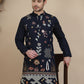 Embroidered Silk Blend Kurtas ( KO 5140 Navy )