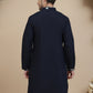Embroidered Silk Blend Kurtas ( KO 5140 Navy )