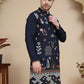 Floral Embroidered and Sequins Kurtas ( KO 5140 Navy )