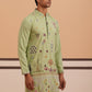 Floral Embroidered and Sequins Kurta ( KO 5140 Pista ) [FF] [D-5-6 & C5-6]