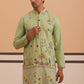 Floral Embroidered and Sequins Kurta ( KO 5140 Pista ) [FF] [D-5-6 & C5-6]