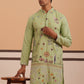 Floral Embroidered and Sequins Kurta ( KO 5140 Pista ) [FF] [D-5-6 & C5-6]