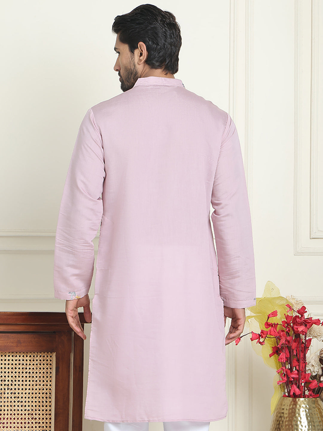 Floral Embroidered and Sequins Kurtas ( KO 5140 Purple )