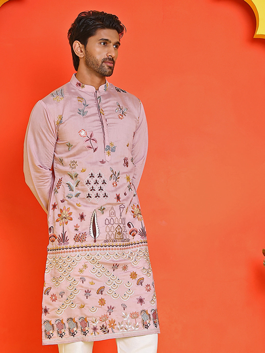 Floral Embroidered and Sequins Kurtas ( KO 5140 Purple )