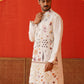 Floral Embroidered and Sequins Kurtas ( KO 5140White )