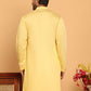 Floral Embroidered and Sequins Kurtas ( KO 5140 Yellow )