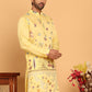 Floral Embroidered and Sequins Kurtas ( KO 5140 Yellow )