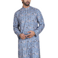 Embroidered and Printed Cotton Blend Kurtas. ( ko 5141Blue )