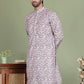 Embroidered and Printed Cotton Blend Kurtas. ( ko 5141Brown )