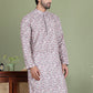 Embroidered and Printed Cotton Blend Kurtas. ( ko 5141Brown )