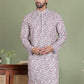 Embroidered and Printed Cotton Blend Kurtas. ( ko 5141Brown )