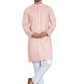 Embroidered and Printed Cotton Blend Kurtas. ( ko 5141Peach )